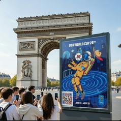 Affichage coupe du monde avec QR code